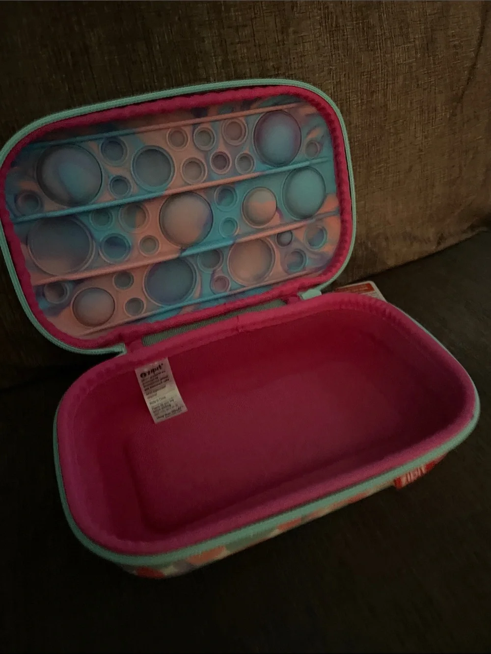 ZIPIT Pastel Bubble Pop Pencil Case - Blue & Pink